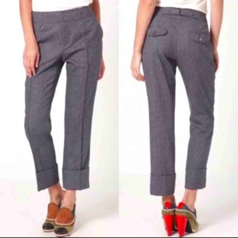 Cartonnier cropped cuffed wool trousers